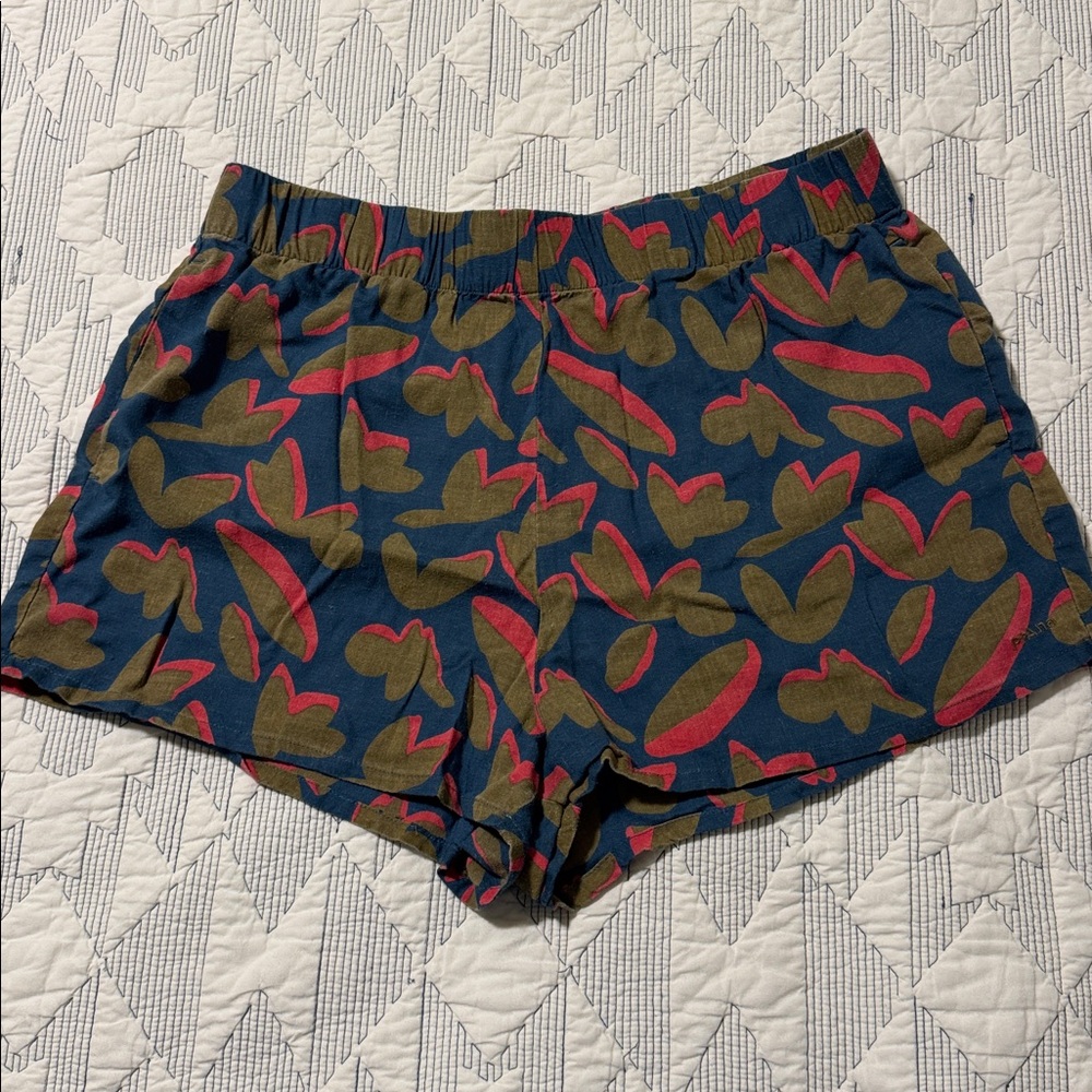 Prana Blue and Green Patterned Shorts